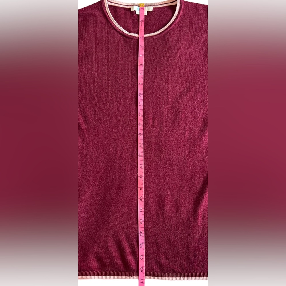 Boden Berwick Maroon Striped Sleeve Sweater - Picture 7 of 13